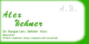 alex wehner business card